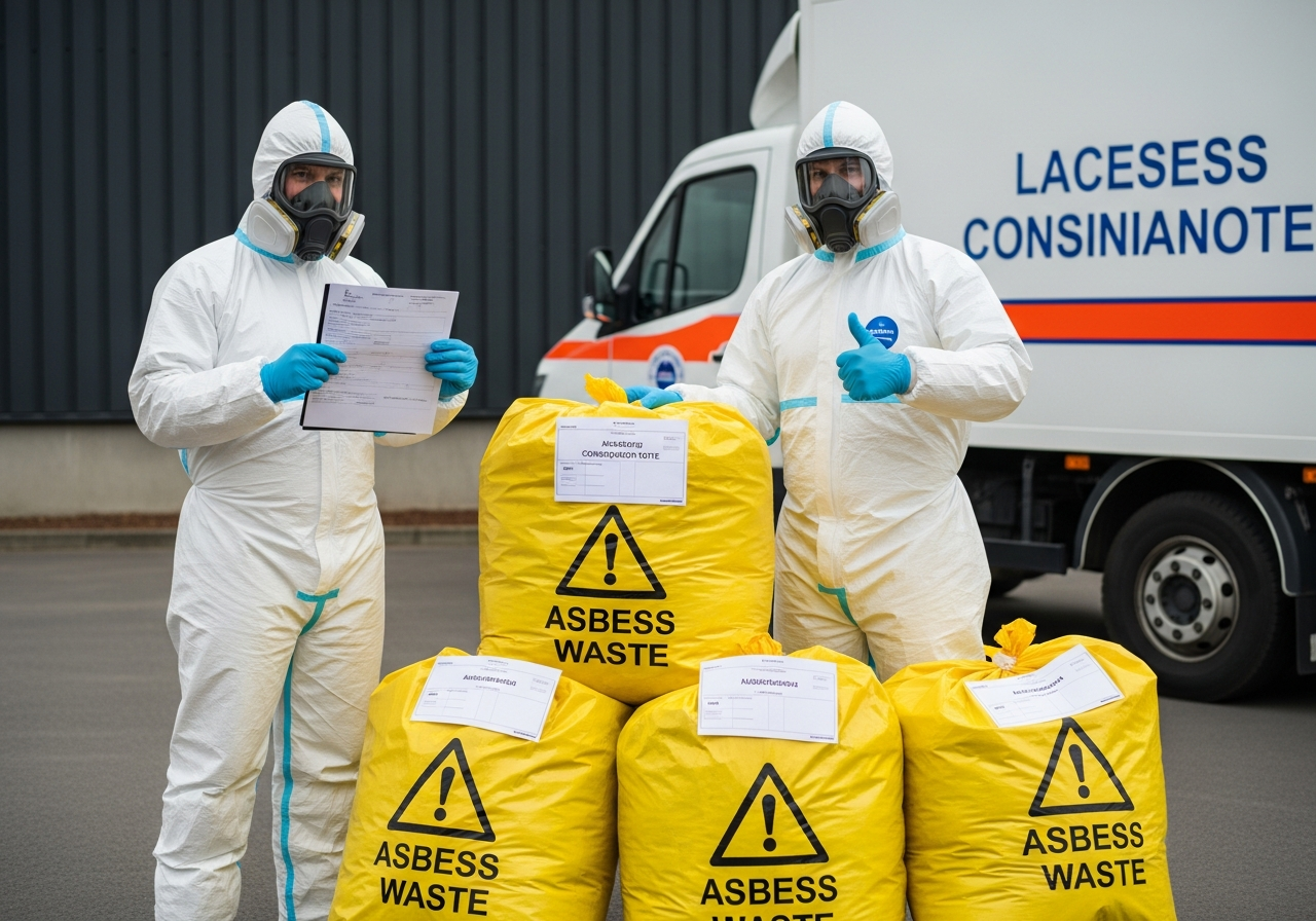 licensed asbestos removal team and documentation