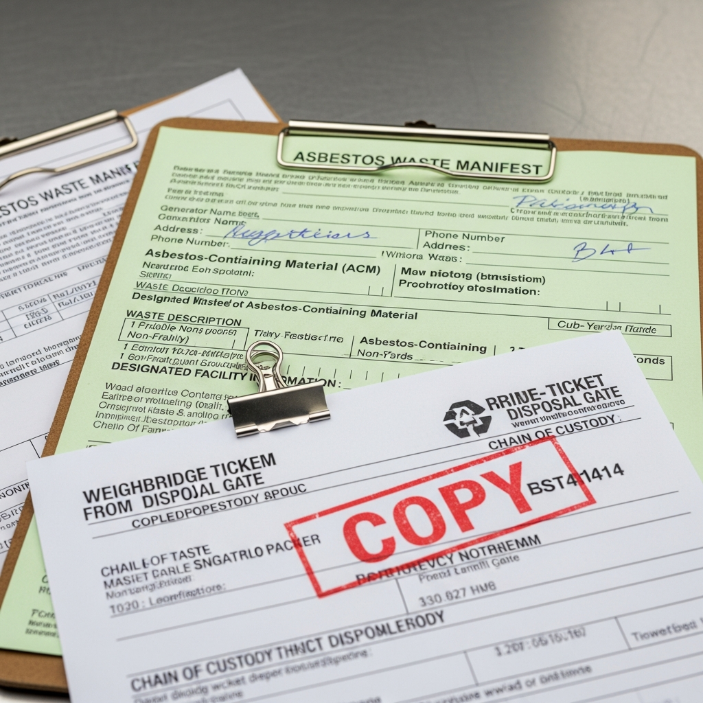 Disposal paperwork