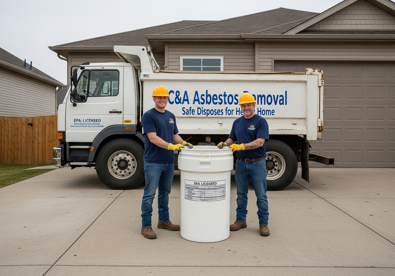 Asbestos transport to landfill