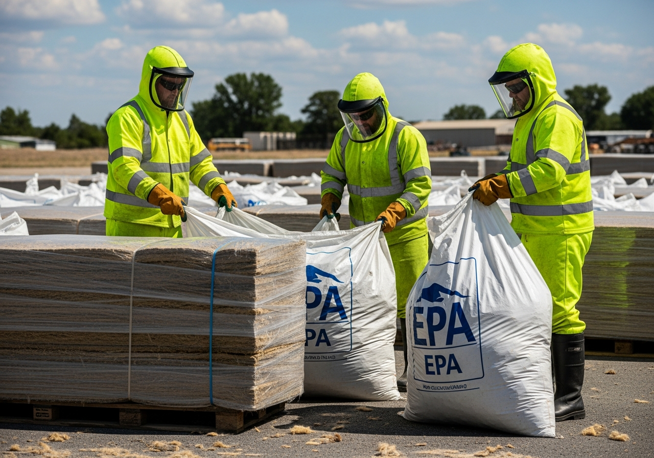 Licensed asbestos removal crew