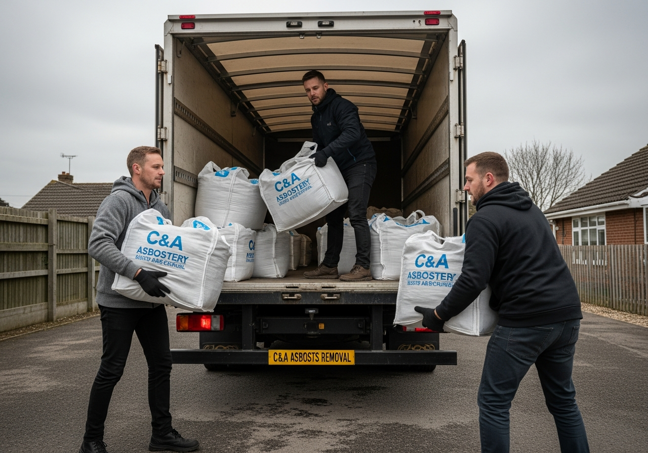Secure transport of asbestos waste