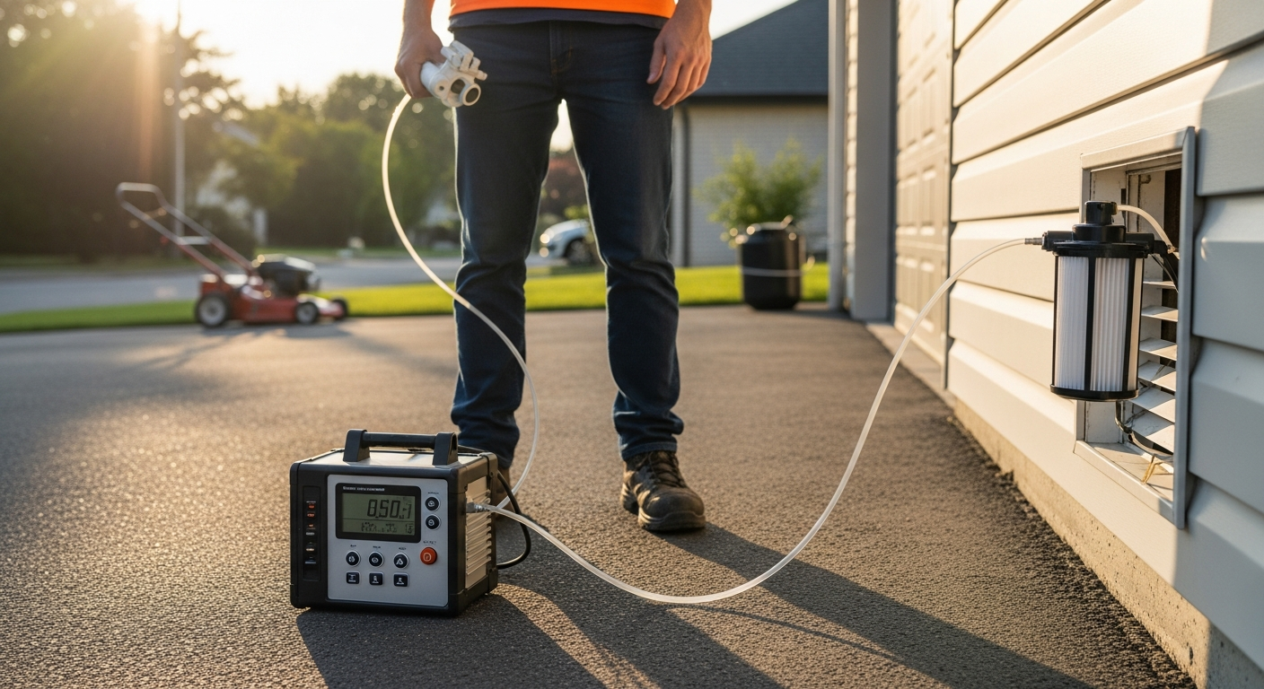 Asbestos clearance air monitoring