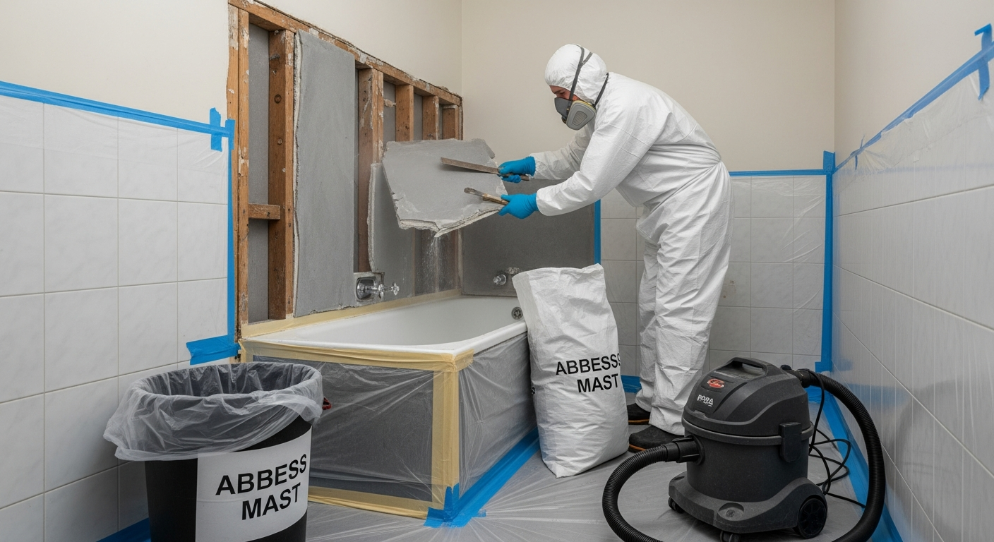 Bathroom asbestos removal