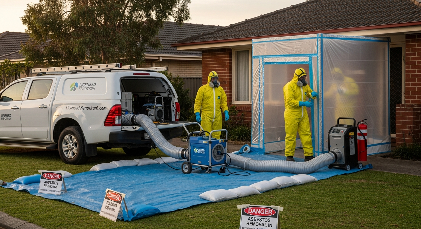 Licensed asbestos removalist team