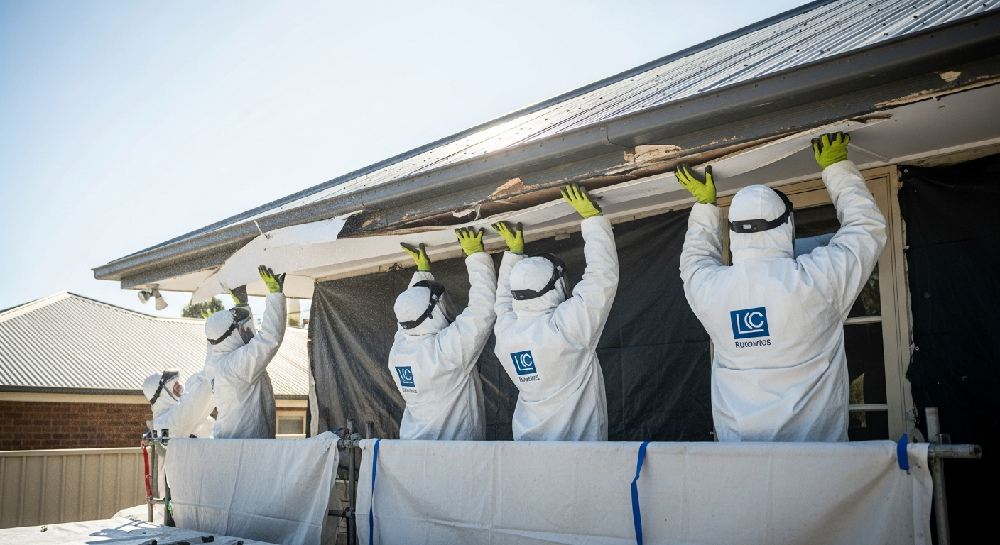Soffits asbestos removal team