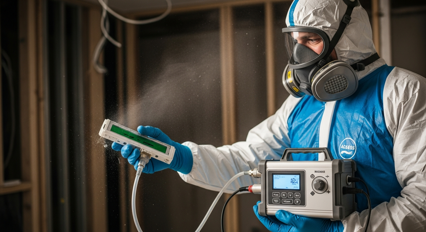 Asbestos air monitoring technician