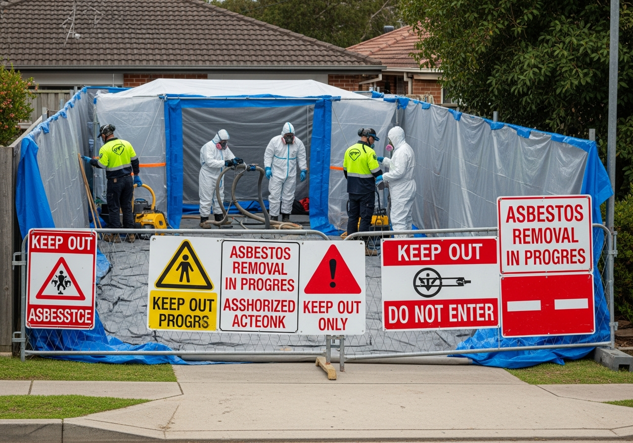 Asbestos containment setup