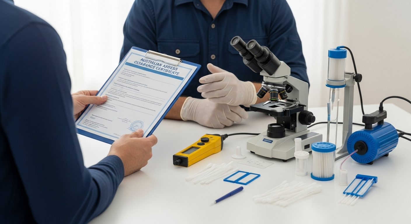 Asbestos clearance certificate