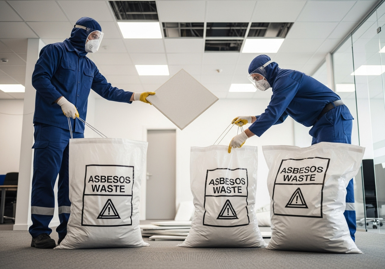 Commercial asbestos in office