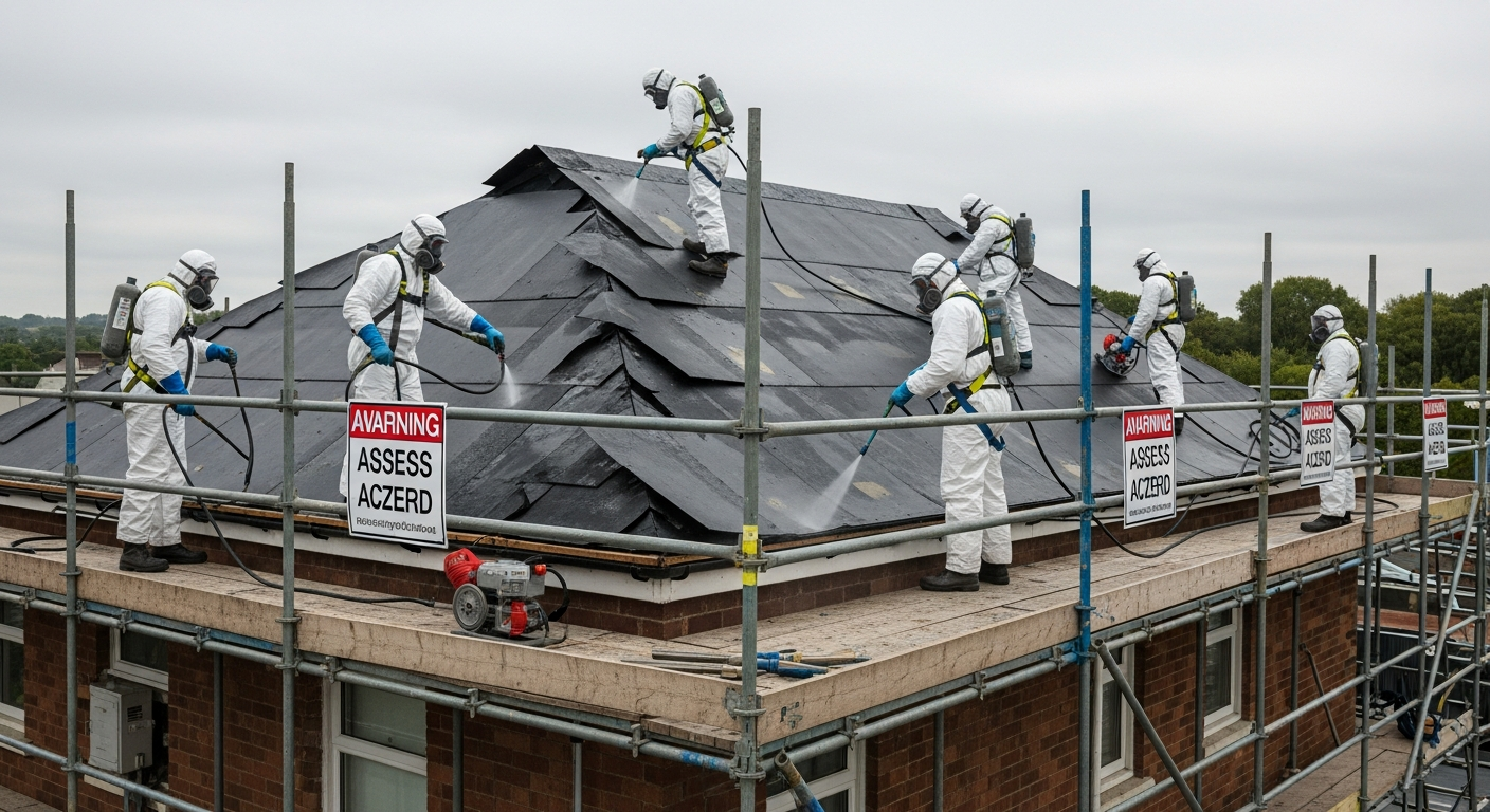 Asbestos roof removal