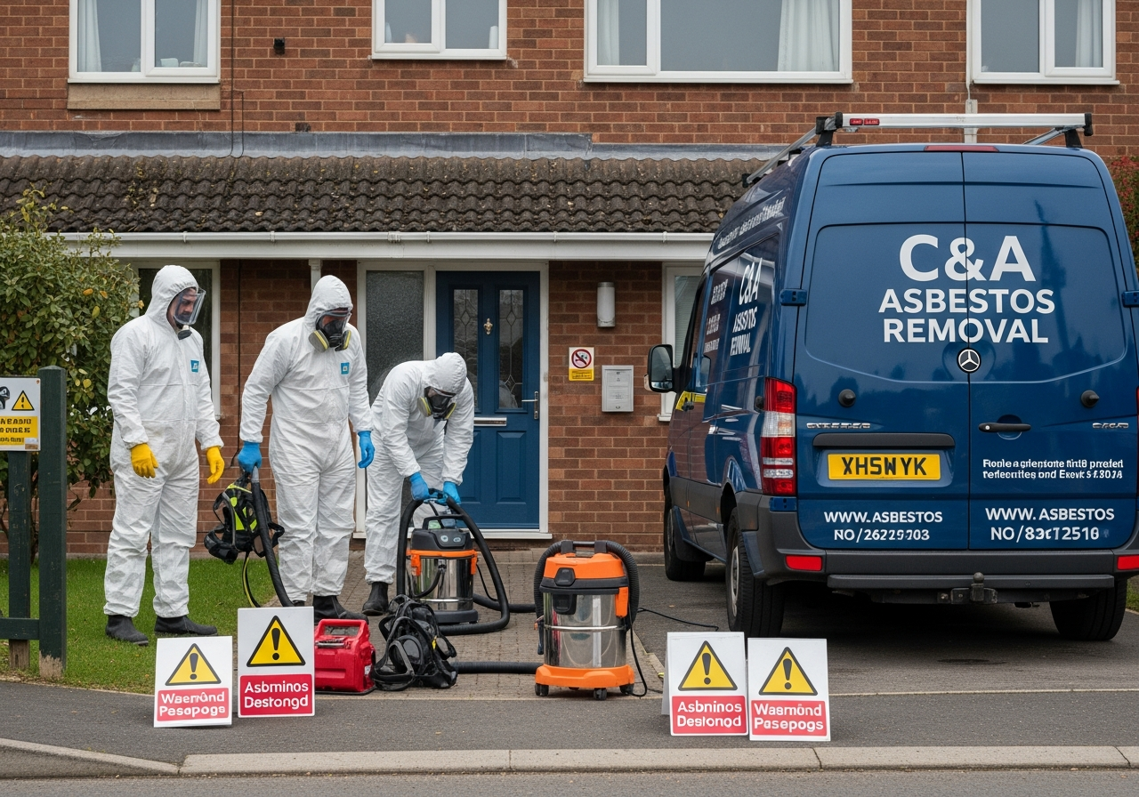 C&A Asbestos Removal crew and vehicle