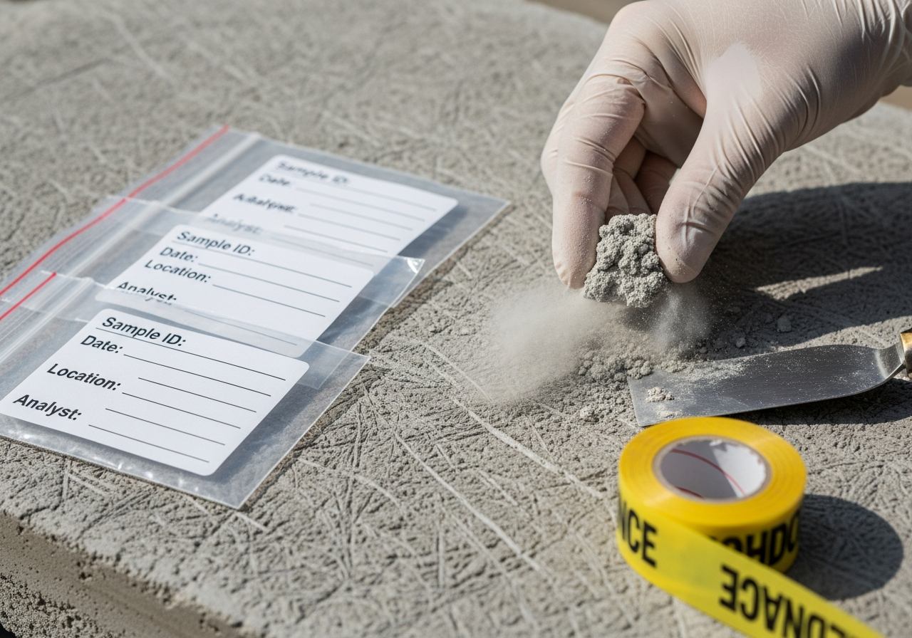 Bulk sampling of asbestos material