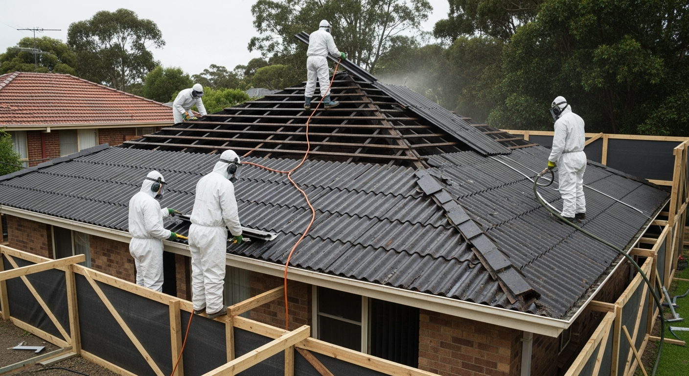 Asbestos roof removal