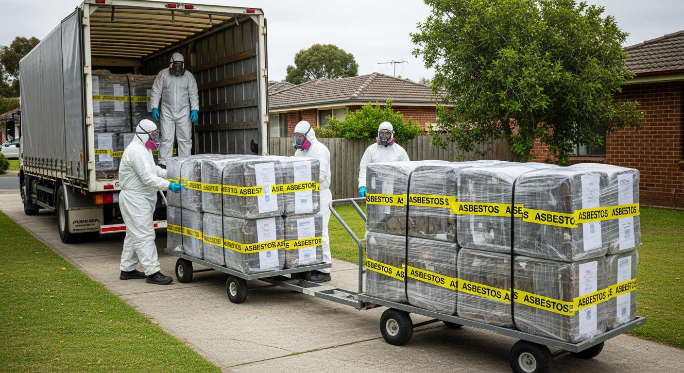 Asbestos disposal truck