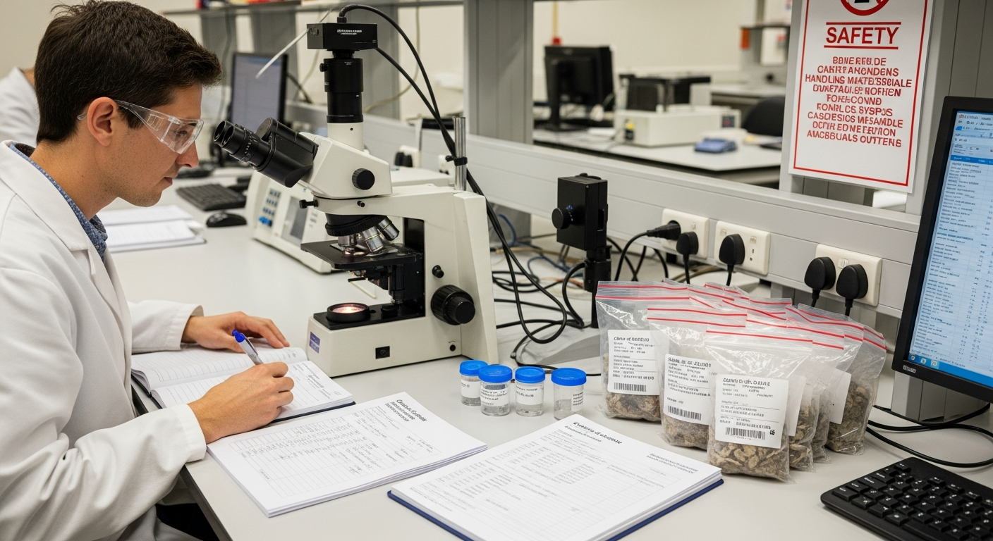 Asbestos testing laboratory