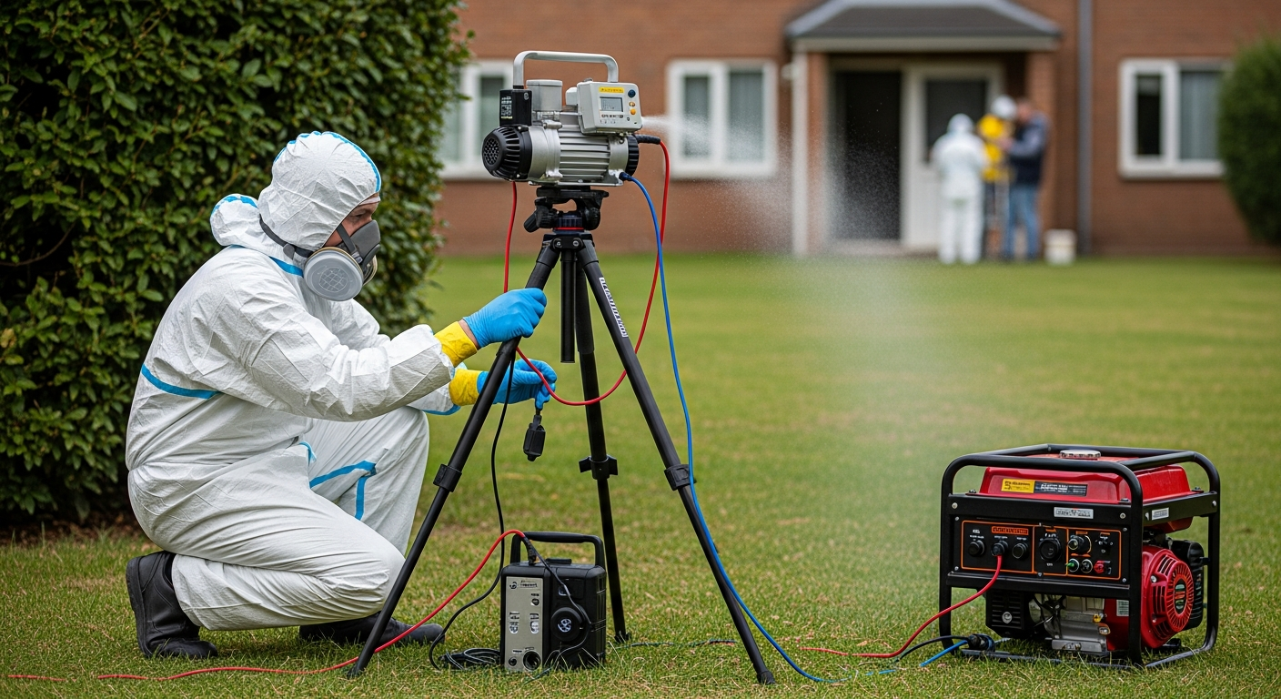 Air monitoring equipment on site