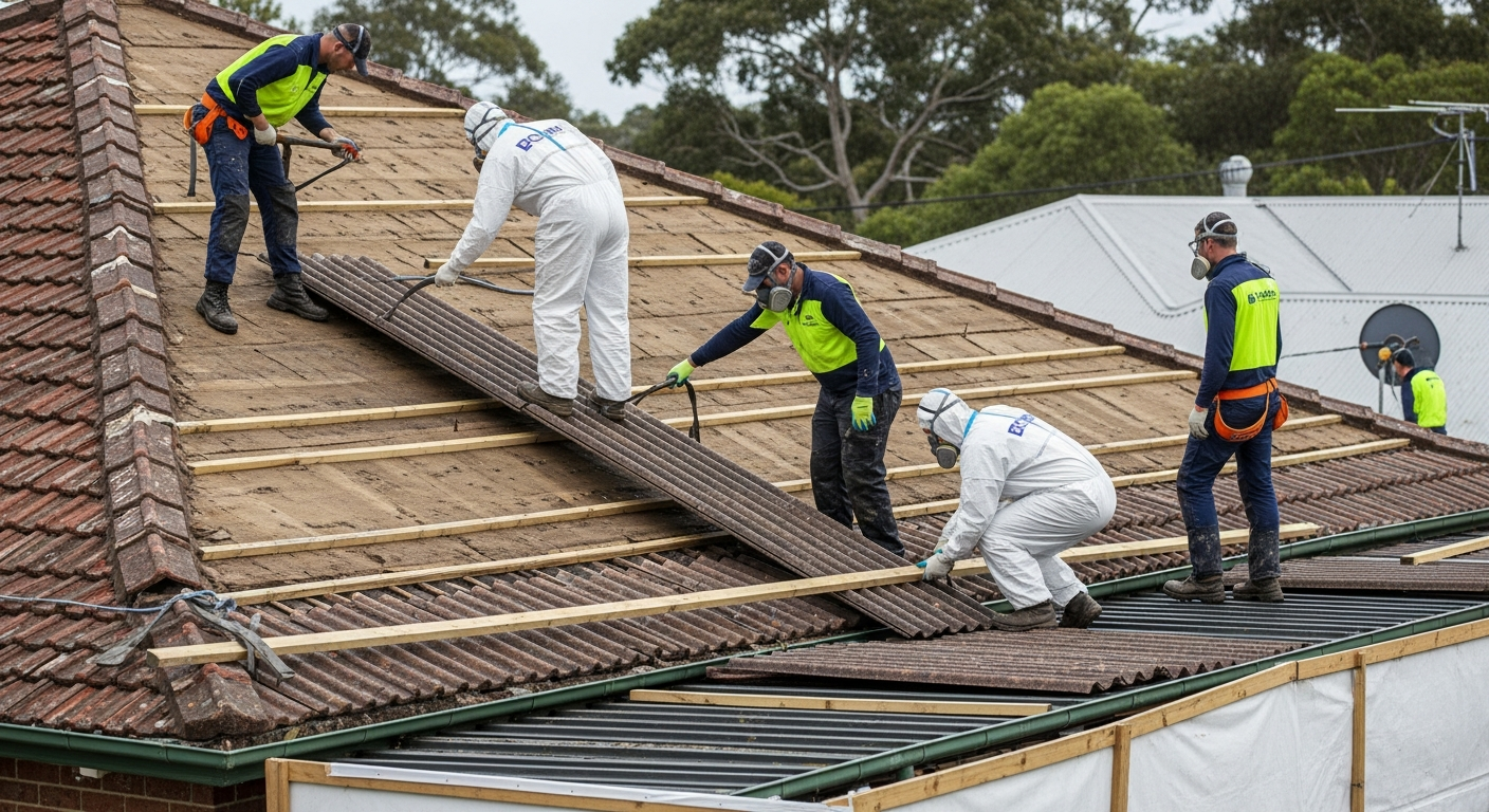 Asbestos roof removal