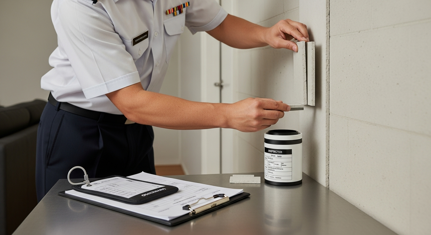 Asbestos testing inspector