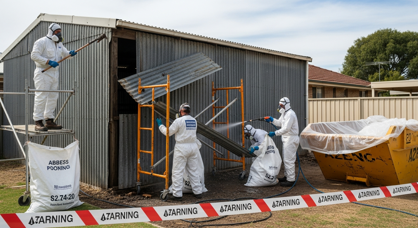 Asbestos shed removal