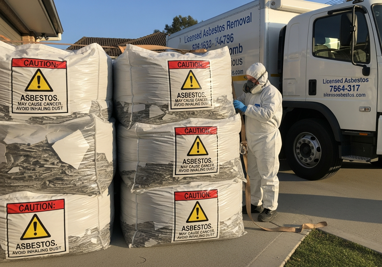 Asbestos waste transport