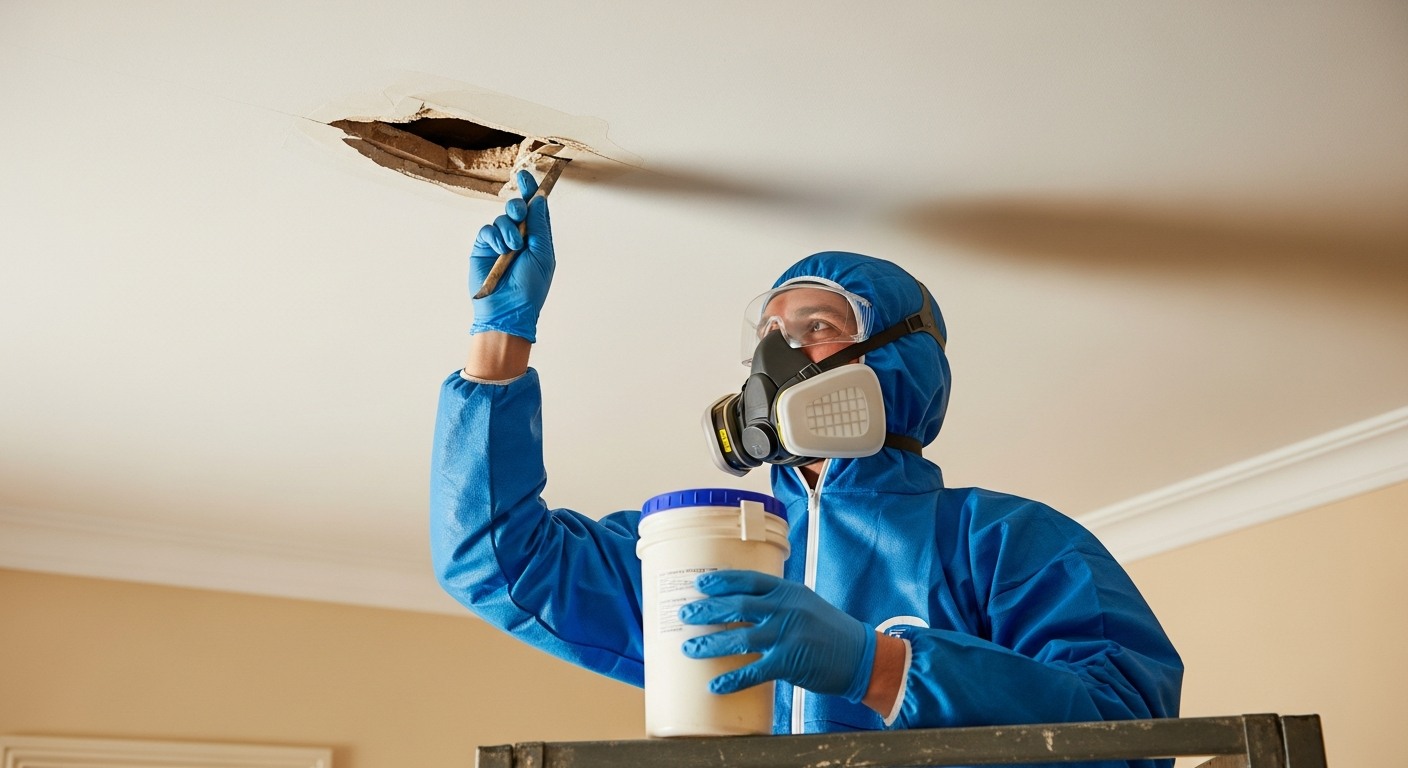 Asbestos testing technician