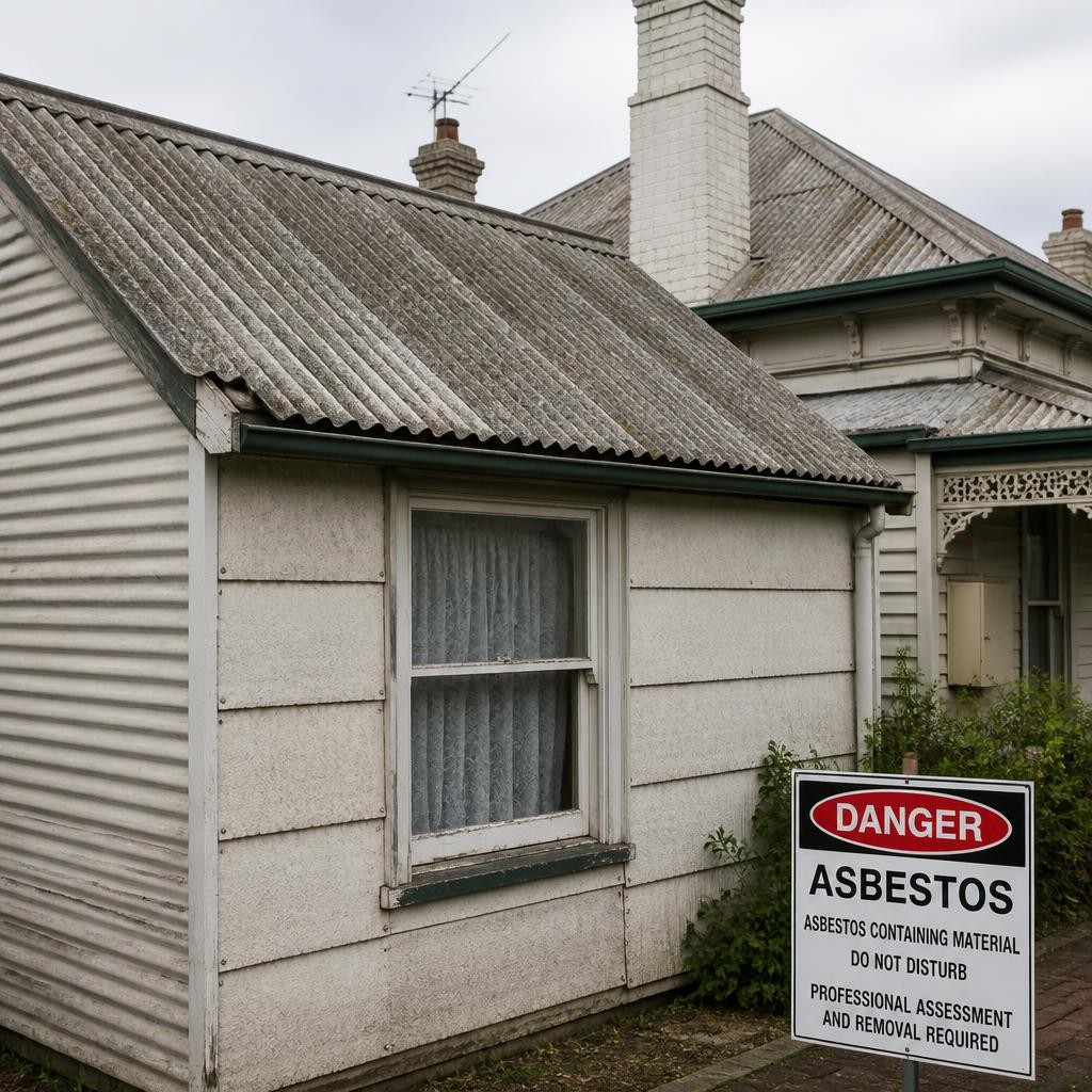 Asbestos cement materials at a Victorian property