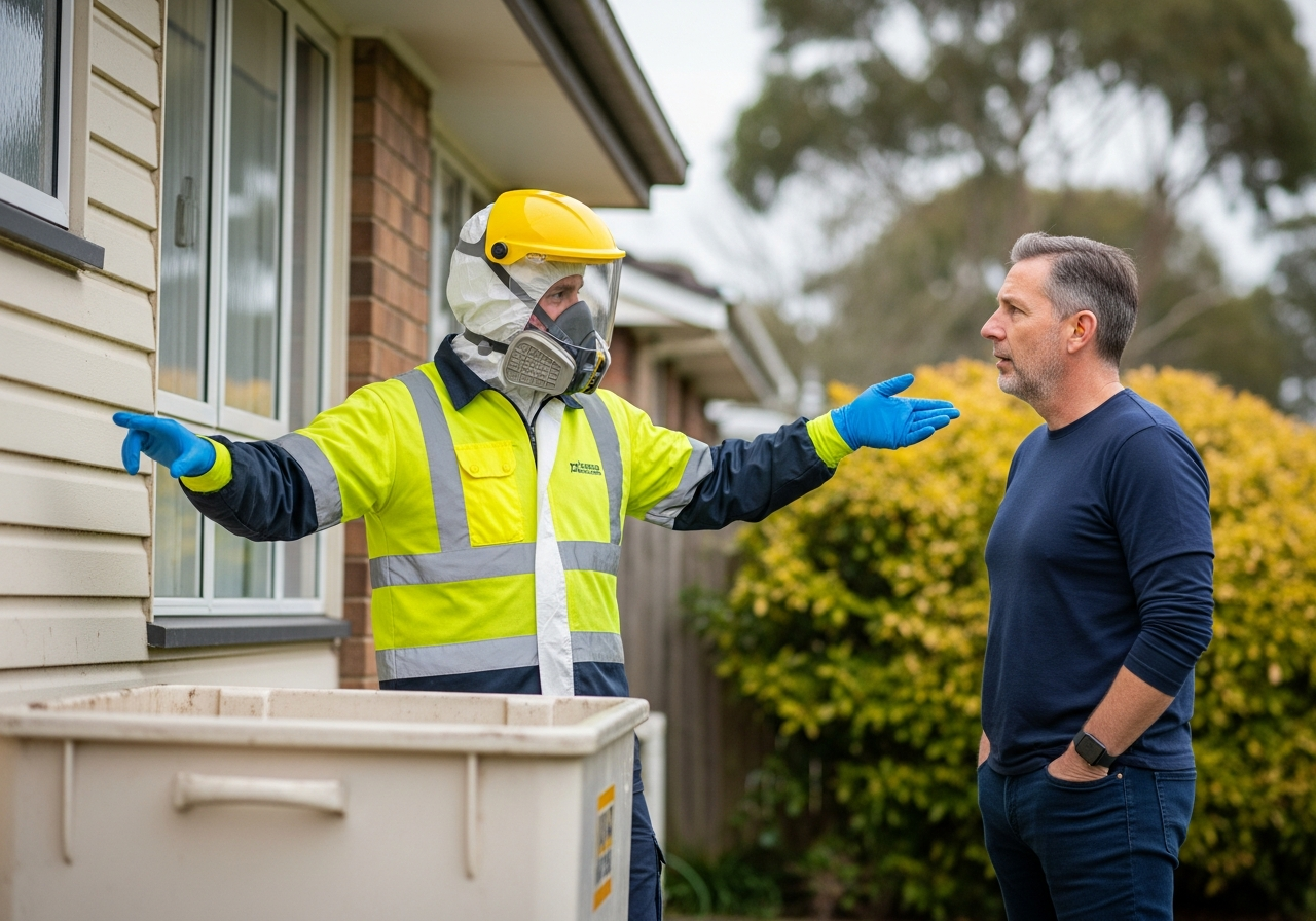 Local asbestos removal technician
