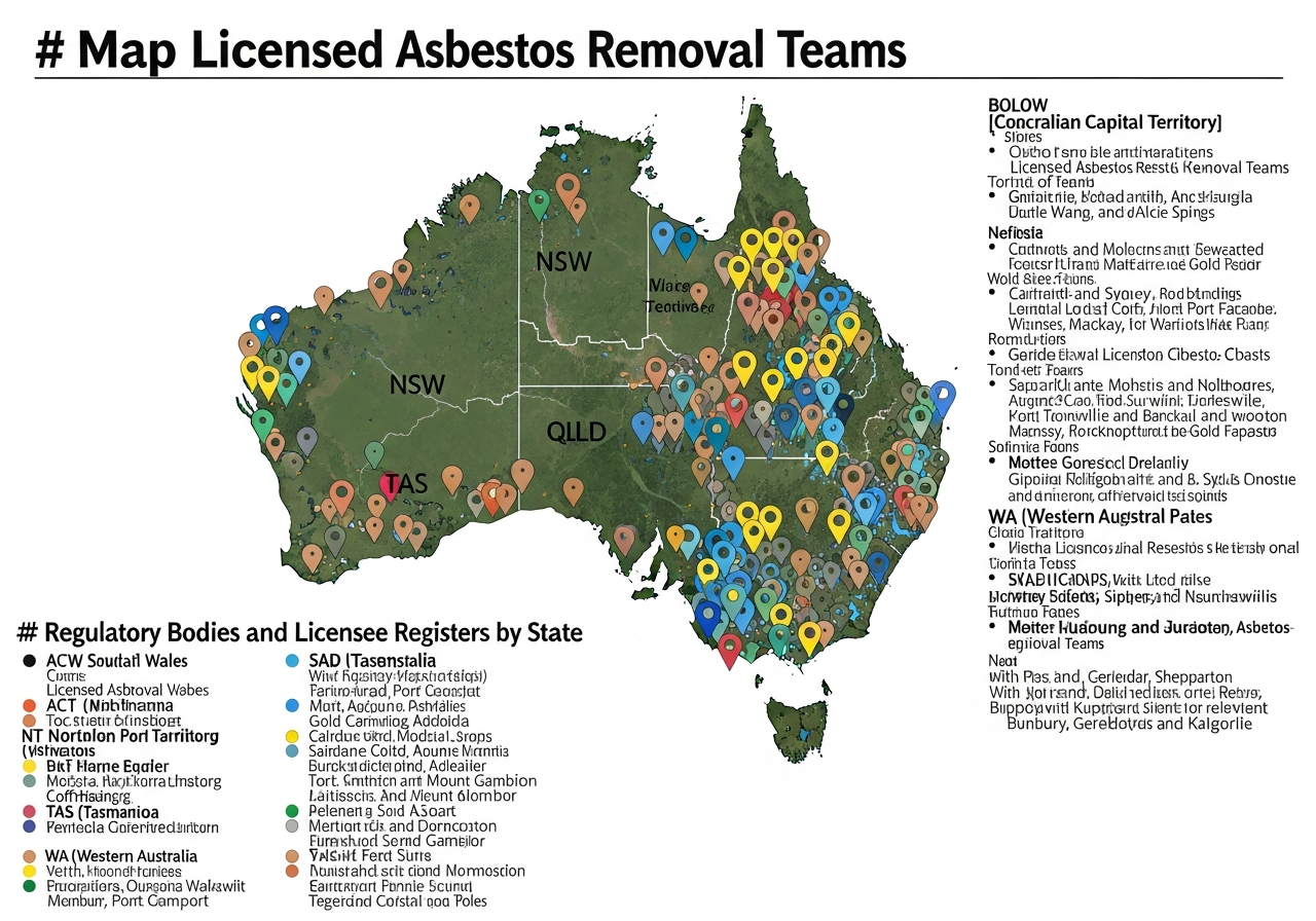 Australia map - licensed teams