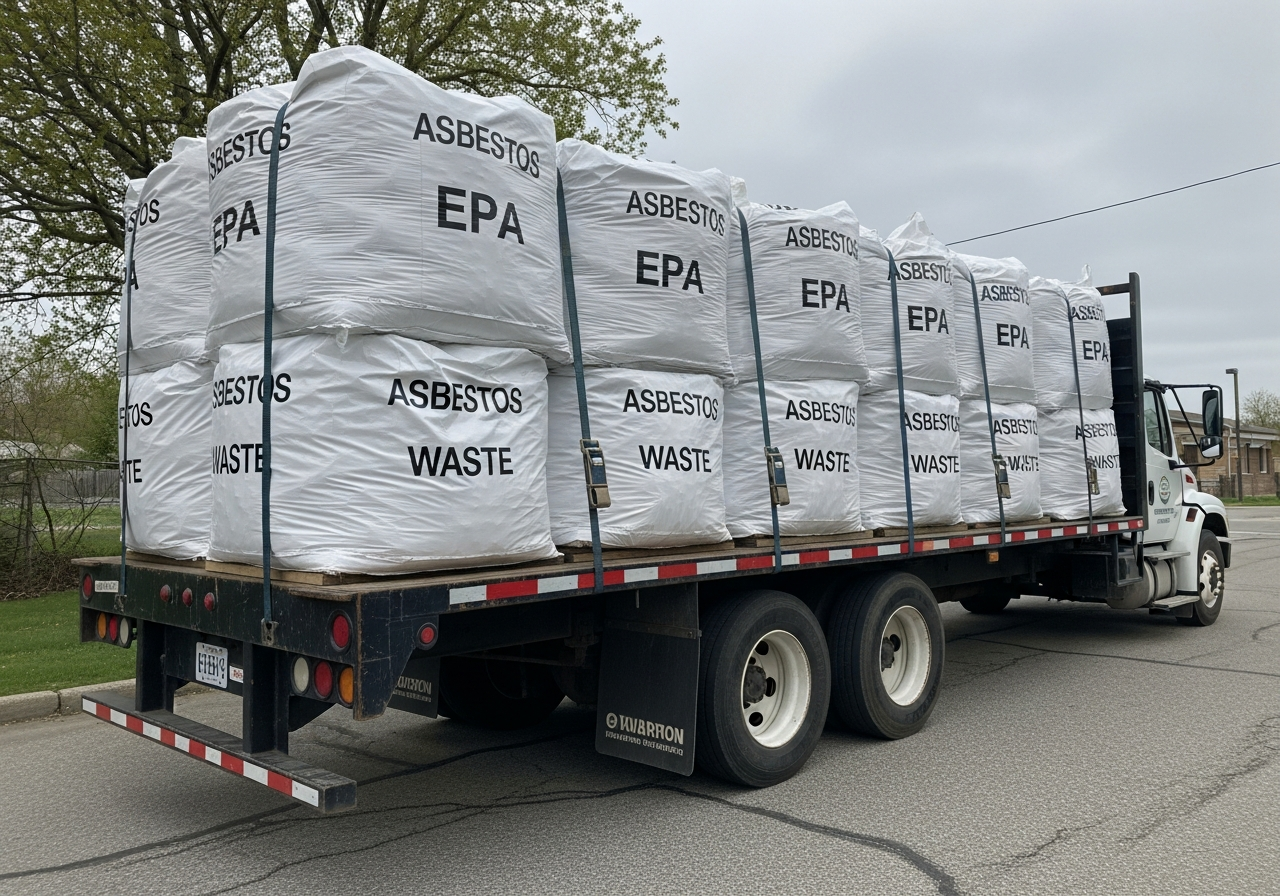Asbestos waste transport
