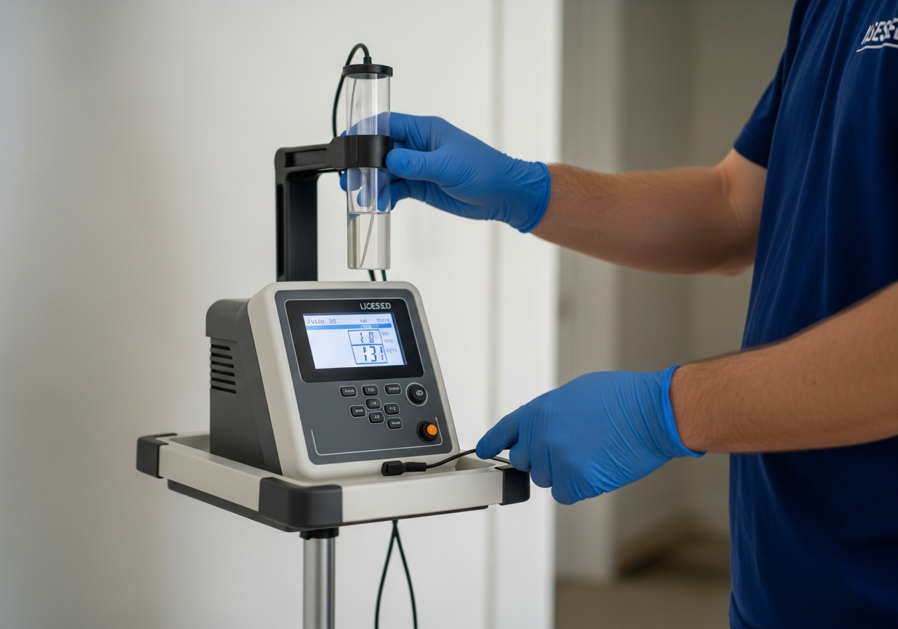 Air monitoring for asbestos clearance