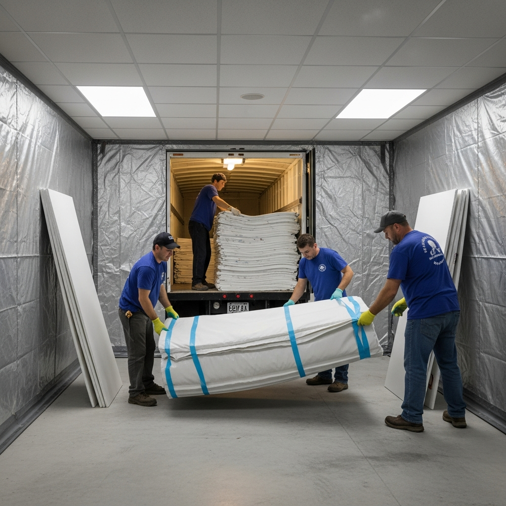 Asbestos removal preparation