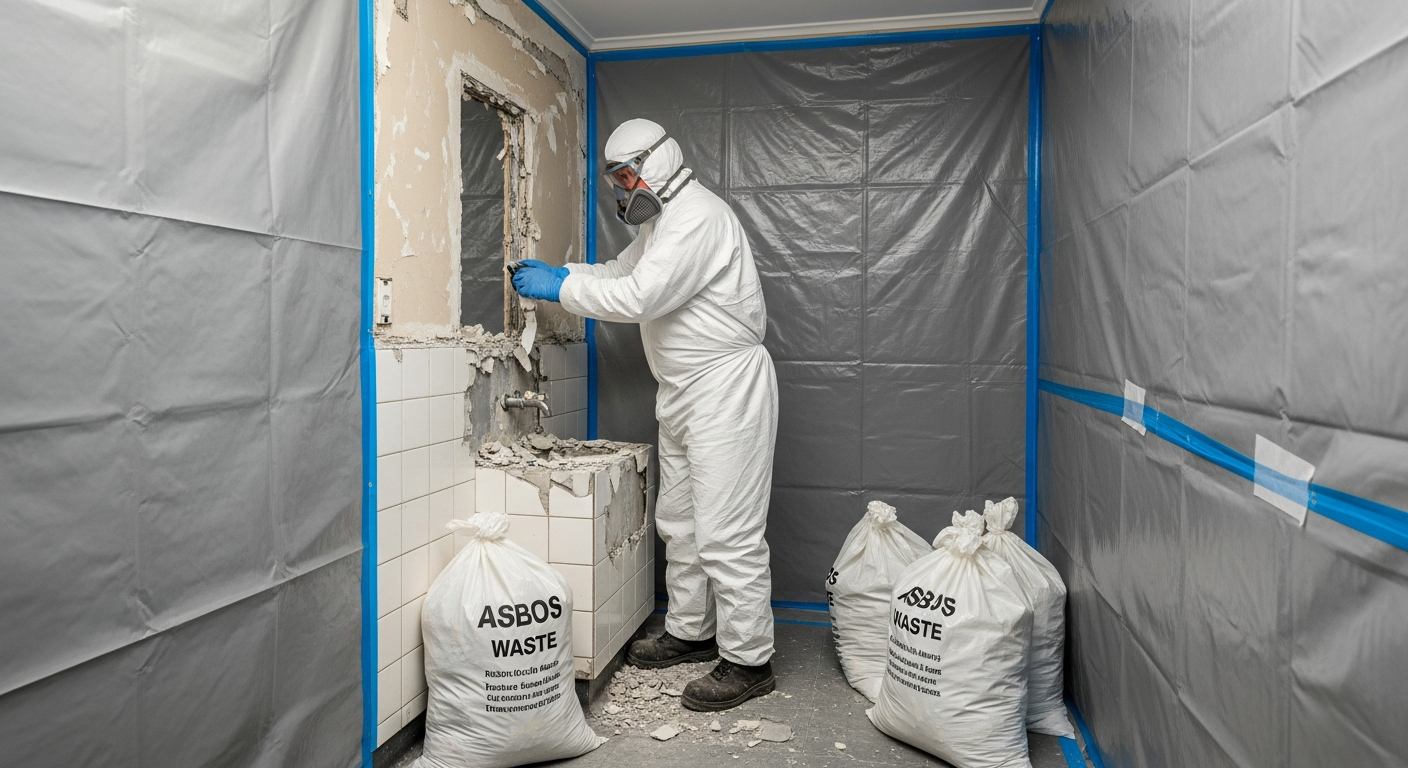 Bathroom asbestos removal