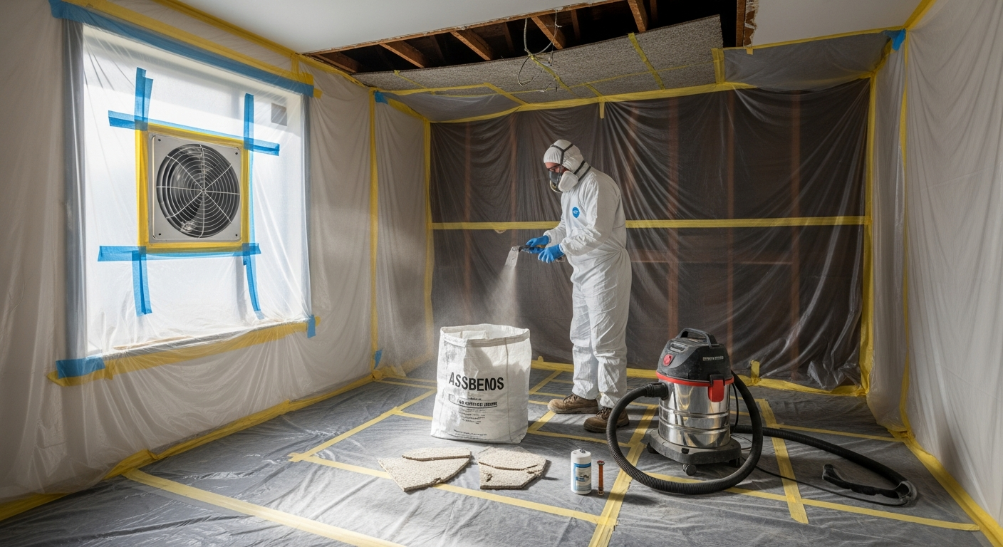 asbestos ceiling removal