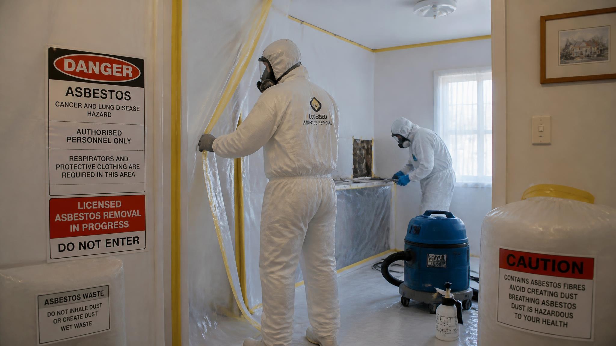 Licensed residential asbestos removal inside an Australian home