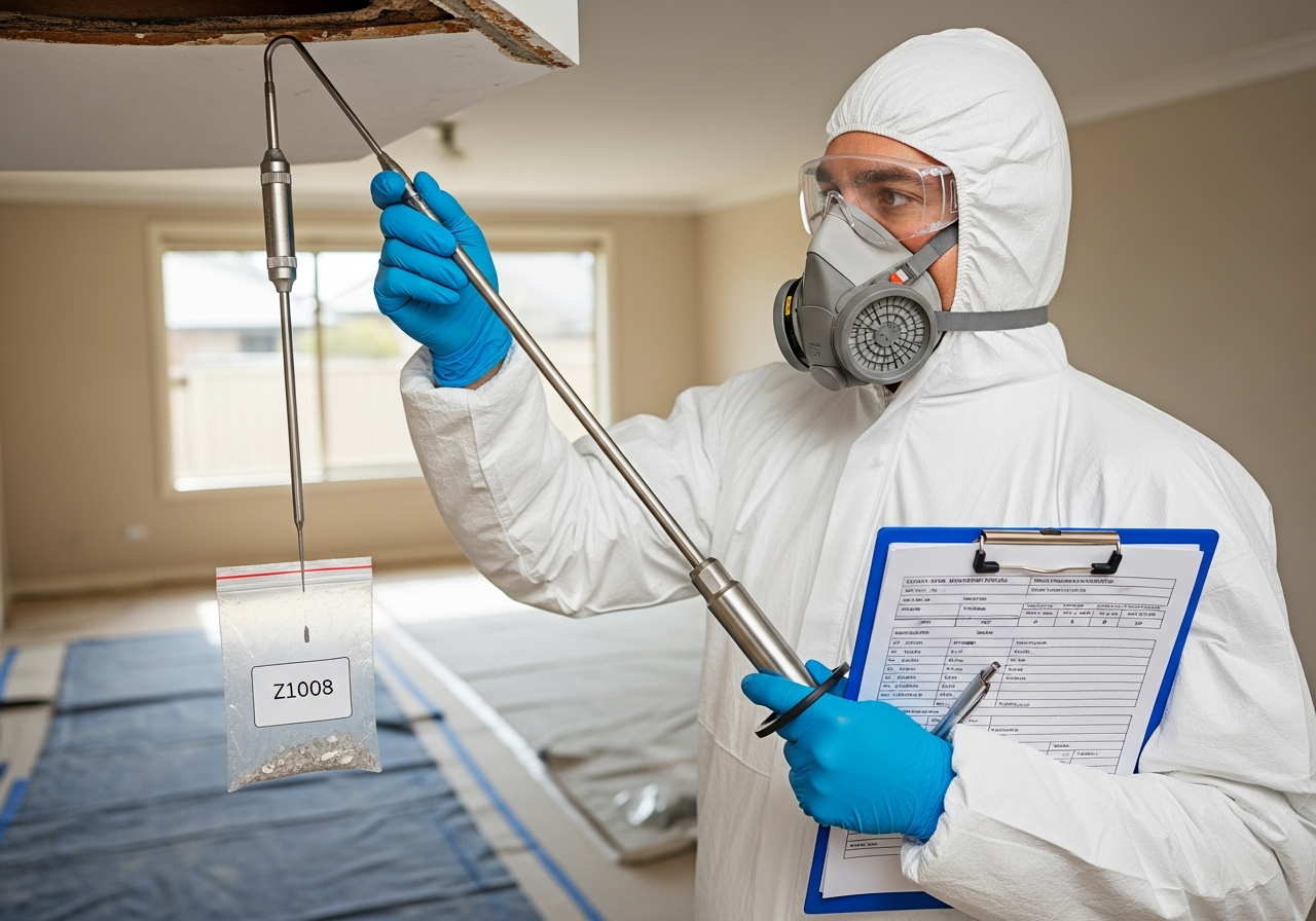 Asbestos assessment on site