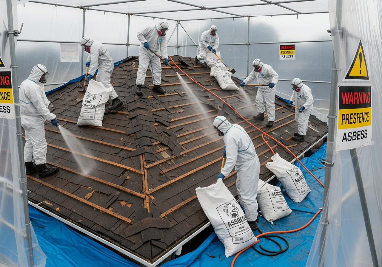 Crew using wet methods