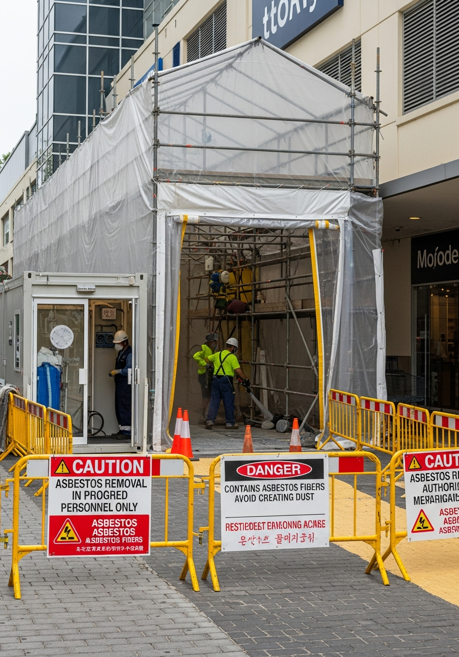 Containment and signage at retail site