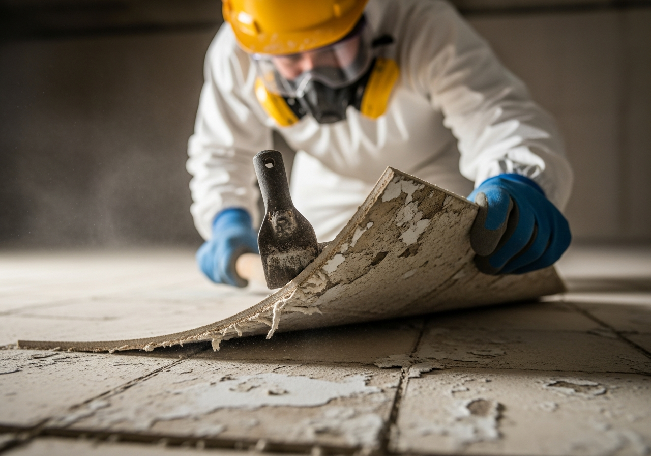Vinyl asbestos tile removal