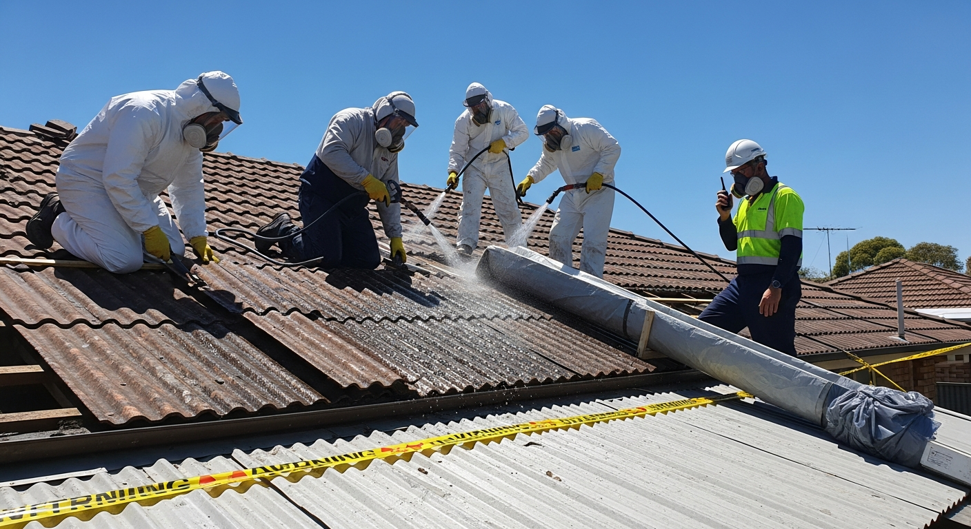 Asbestos roof removal