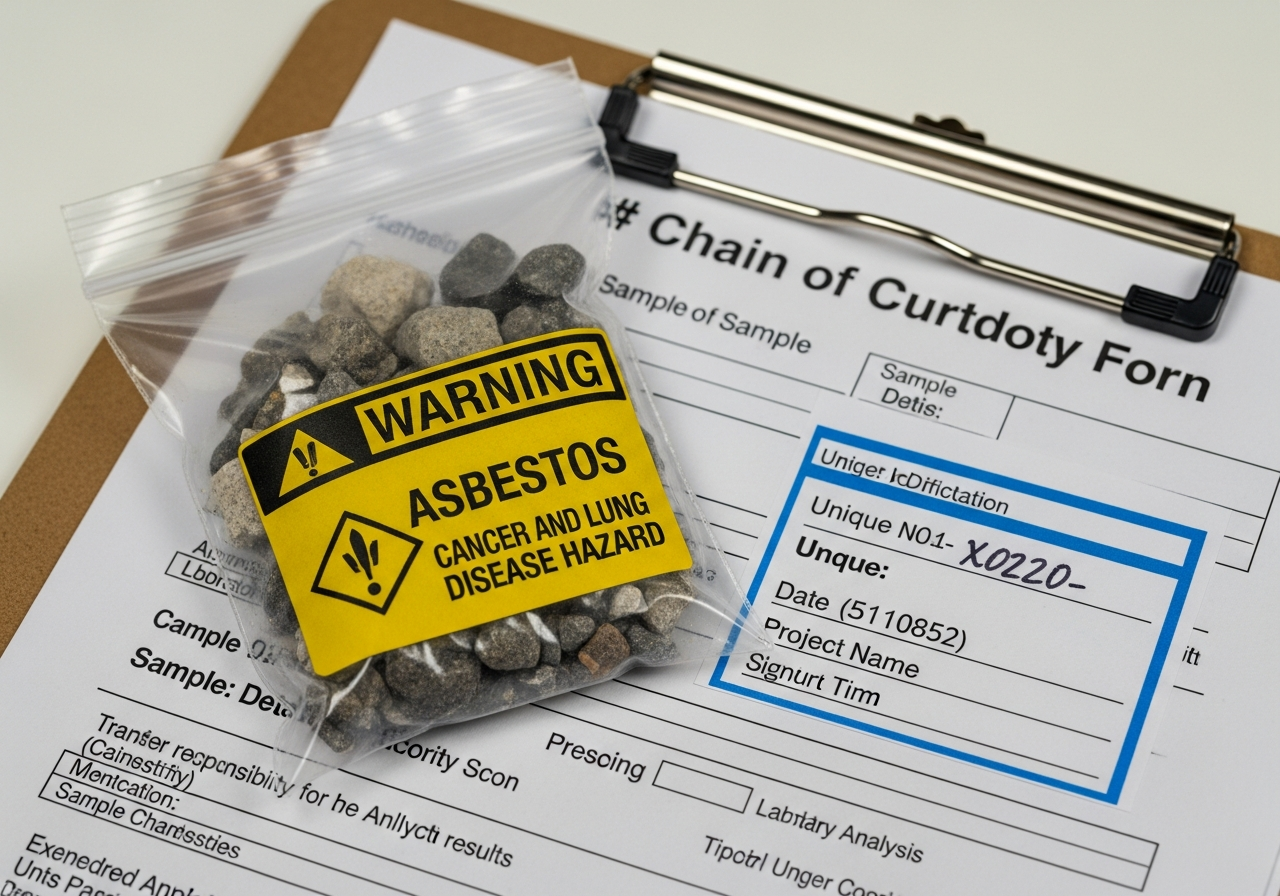 Asbestos sample and chain of custody