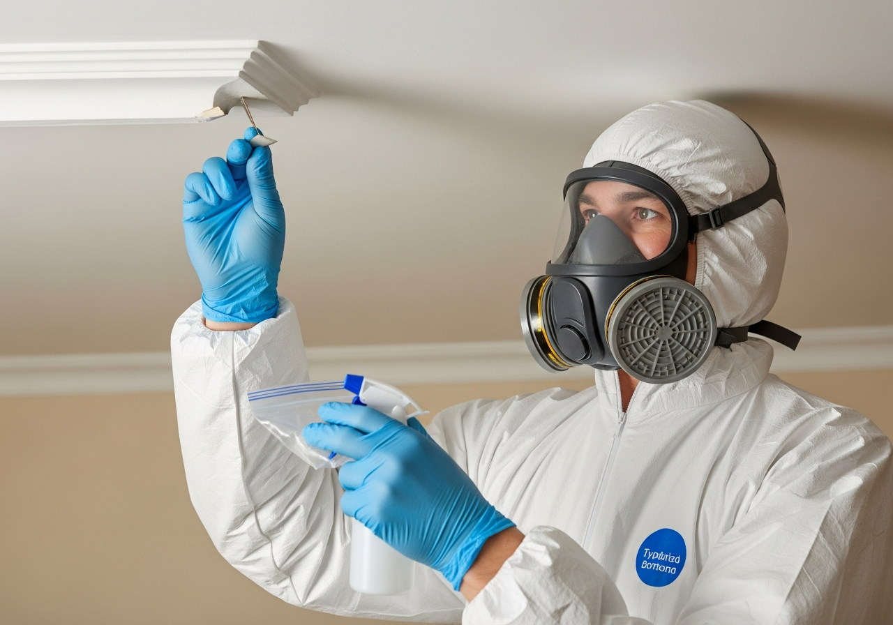 Asbestos sampling in home