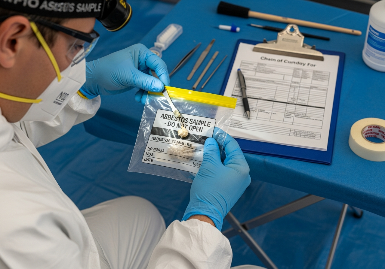 Asbestos sample bag and chain of custody