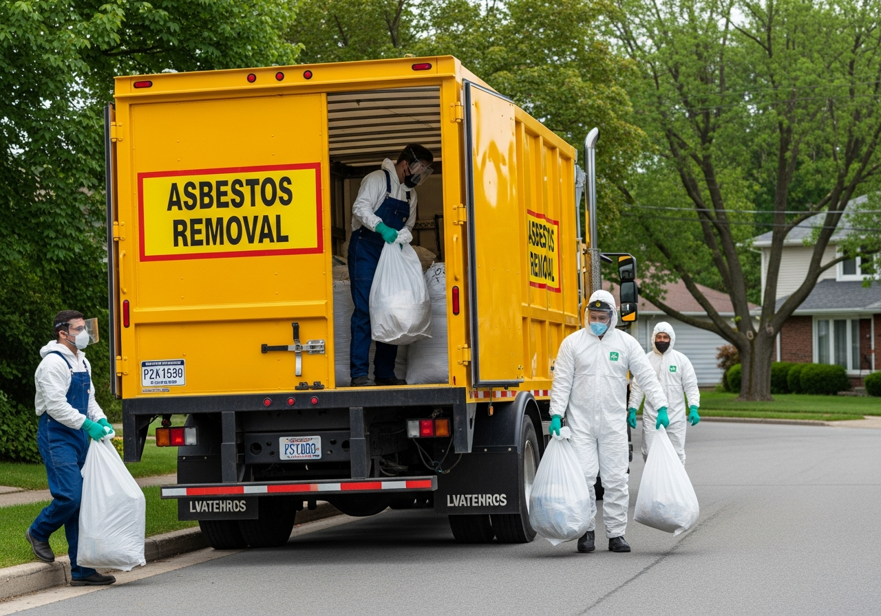 Asbestos waste transport