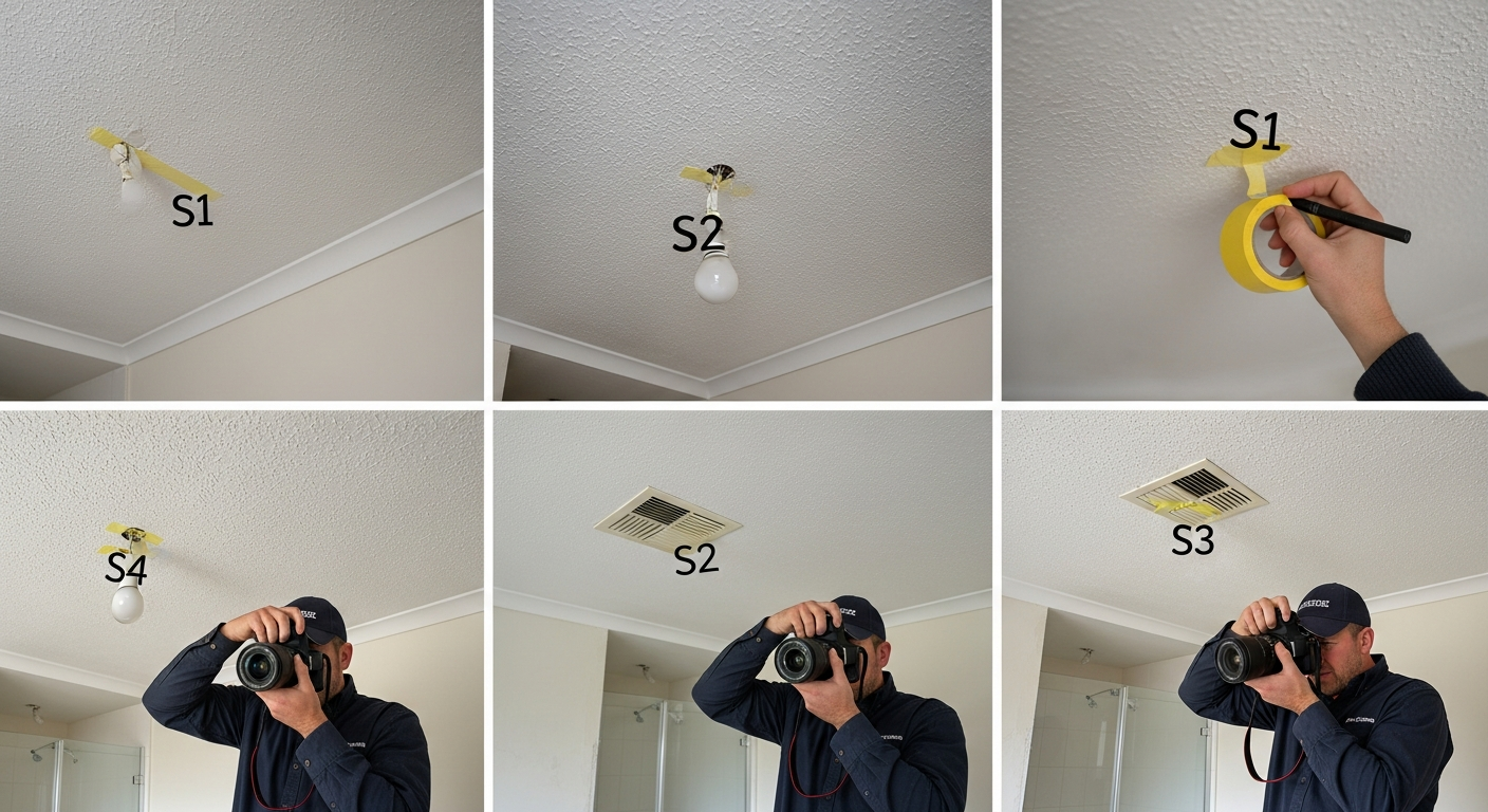 Inspector documenting asbestos locations