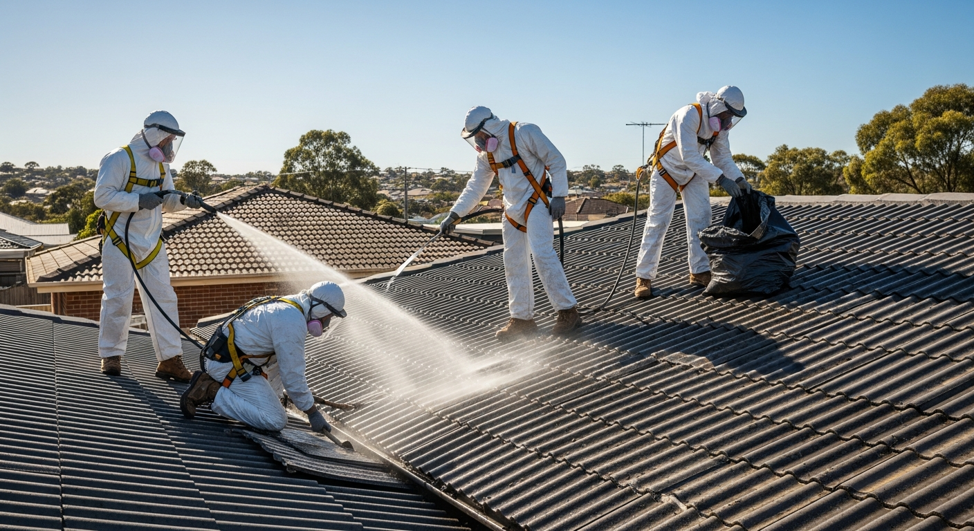 Asbestos roof removal