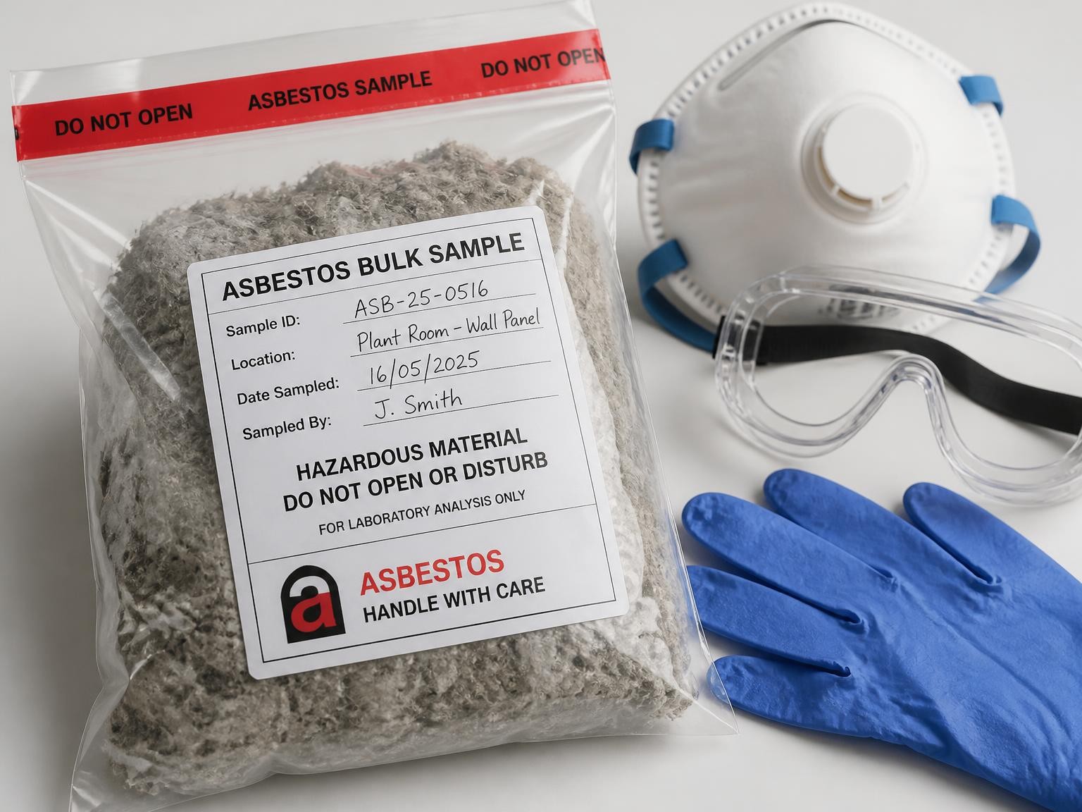 Controlled bulk asbestos sample collection