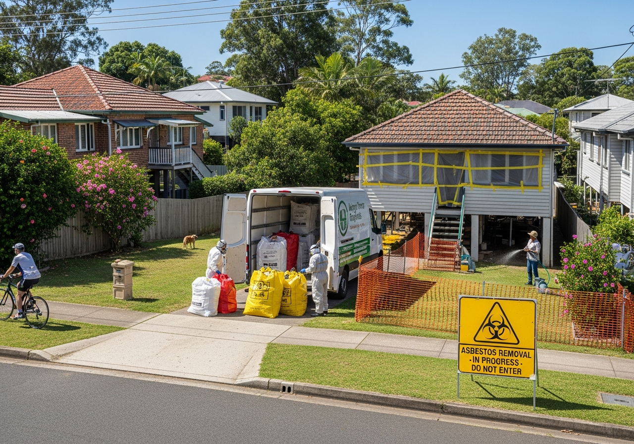 Removal van in Brisbane suburb