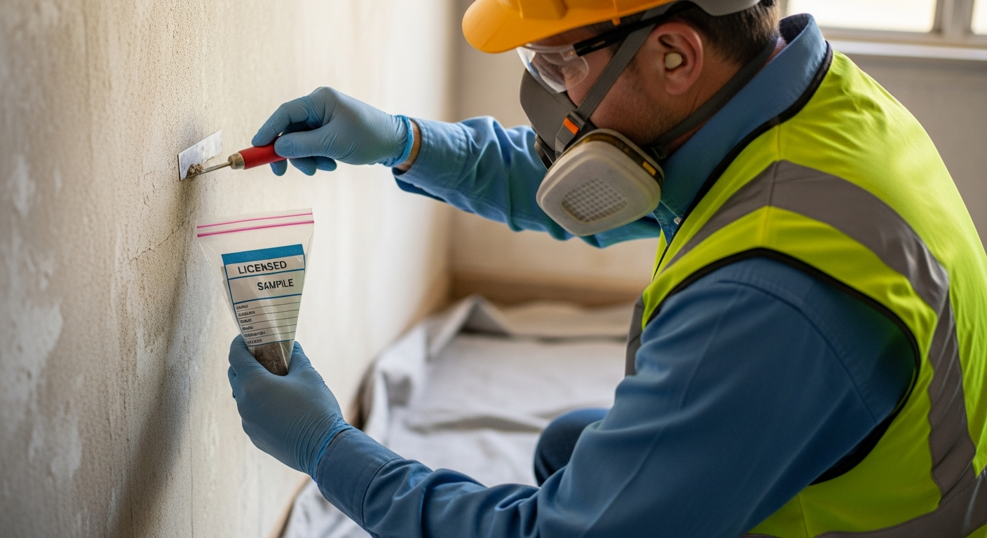 Asbestos inspection in progress