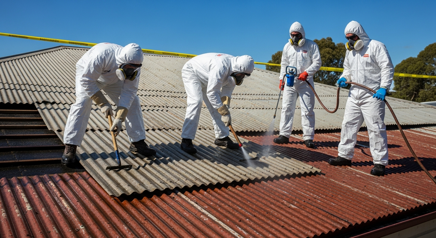 Asbestos roofing removal