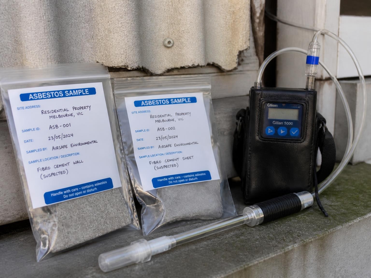 Asbestos sampling and testing equipment